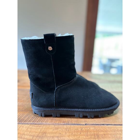 Womens Tommy Bahama Black Fuzzy Winter Fashion Nice Tread Boots Size 8 - Picture 8 of 12